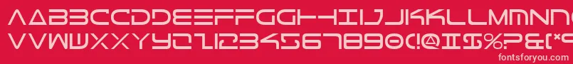 Czcionka TeleMarines – różowe czcionki na czerwonym tle