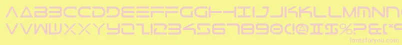 TeleMarines Font – Pink Fonts on Yellow Background