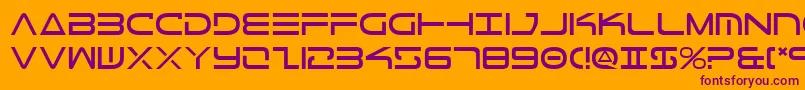TeleMarines Font – Purple Fonts on Orange Background