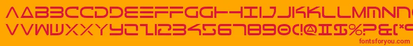 TeleMarines Font – Red Fonts on Orange Background