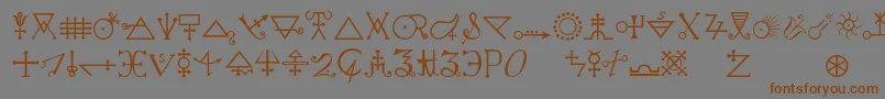 Alchemya Font – Brown Fonts on Gray Background