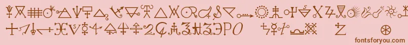 Alchemya Font – Brown Fonts on Pink Background