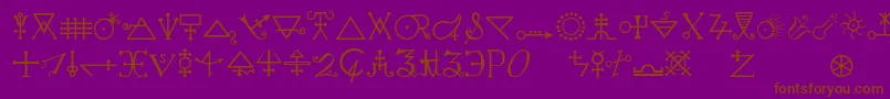 Шрифт Alchemya – коричневые шрифты на фиолетовом фоне