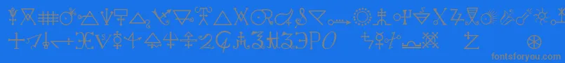 fuente Alchemya – Fuentes Grises Sobre Fondo Azul