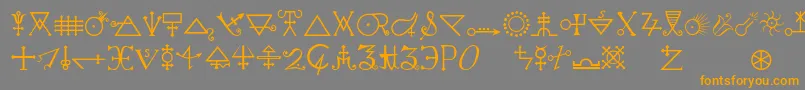 Alchemya Font – Orange Fonts on Gray Background