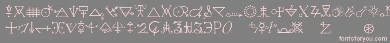 Alchemya-Schriftart – Rosa Schriften auf grauem Hintergrund