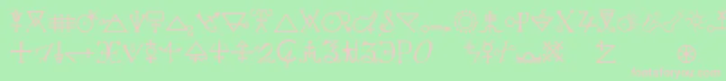 Alchemya Font – Pink Fonts on Green Background