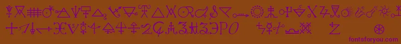 Alchemya Font – Purple Fonts on Brown Background