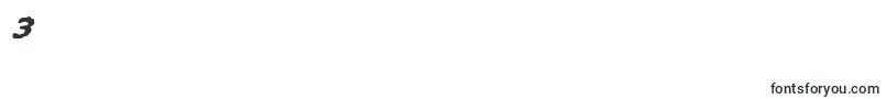 フォントPandemoniousPufferyItalic – フォント数字3