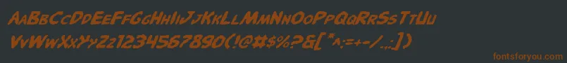 PandemoniousPufferyItalic Font – Brown Fonts on Black Background