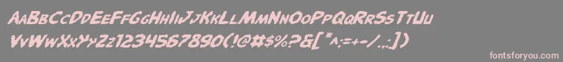 PandemoniousPufferyItalic Font – Pink Fonts on Gray Background