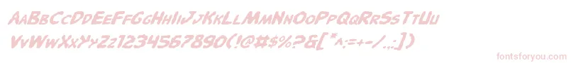 PandemoniousPufferyItalic Font – Pink Fonts on White Background