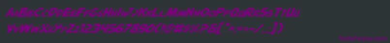 PandemoniousPufferyItalic Font – Purple Fonts on Black Background