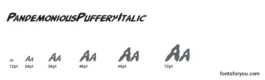 PandemoniousPufferyItalic Font Sizes