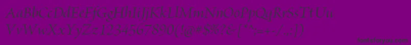 BriosoproItdisp-Schriftart – Schwarze Schriften auf violettem Hintergrund