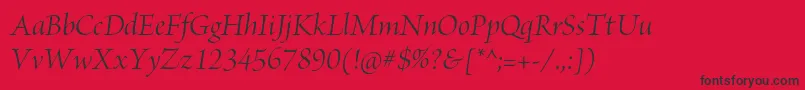 BriosoproItdisp Font – Black Fonts on Red Background