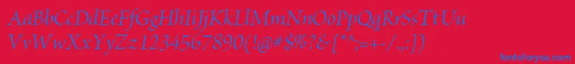 BriosoproItdisp Font – Blue Fonts on Red Background