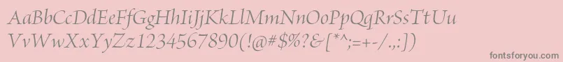 BriosoproItdisp-Schriftart – Graue Schriften auf rosa Hintergrund