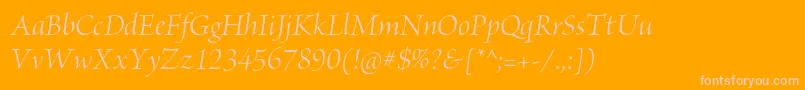 BriosoproItdisp Font – Pink Fonts on Orange Background