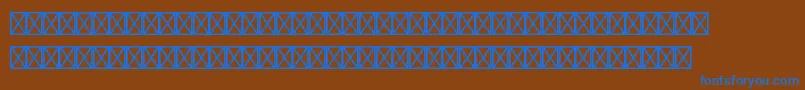 Caravanltstd1 Font – Blue Fonts on Brown Background