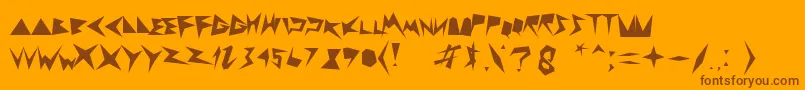 Zigzagzeg Font – Brown Fonts on Orange Background