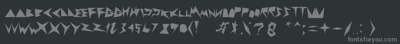 Шрифт Zigzagzeg – серые шрифты на чёрном фоне