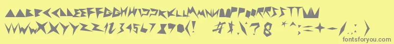 Zigzagzeg Font – Gray Fonts on Yellow Background