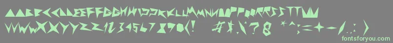 Zigzagzeg Font – Green Fonts on Gray Background