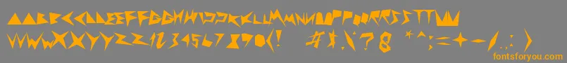 Zigzagzeg Font – Orange Fonts on Gray Background