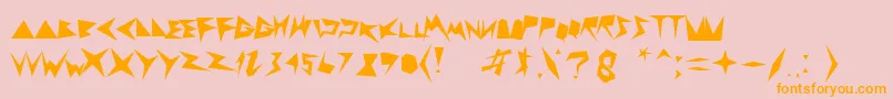 Zigzagzeg Font – Orange Fonts on Pink Background