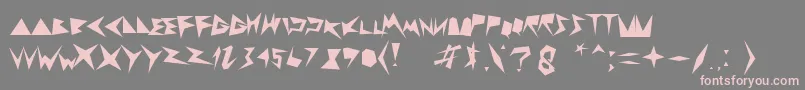 Zigzagzeg Font – Pink Fonts on Gray Background