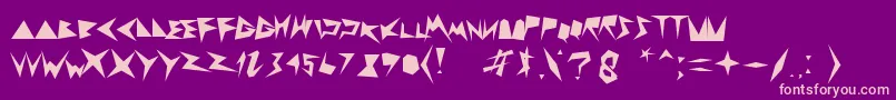Zigzagzeg Font – Pink Fonts on Purple Background