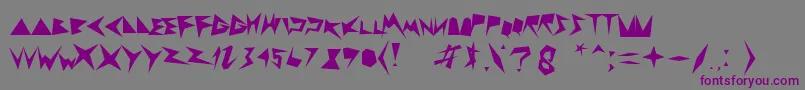Zigzagzeg Font – Purple Fonts on Gray Background
