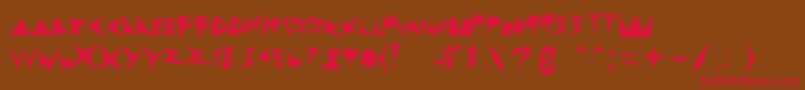 Zigzagzeg Font – Red Fonts on Brown Background