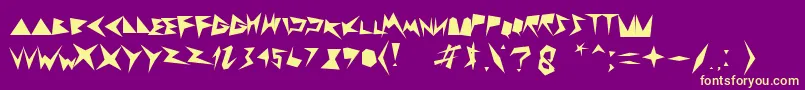 En savoir plus sur la police Zigzagzeg Police Zigzagzeg – polices jaunes sur fond violet