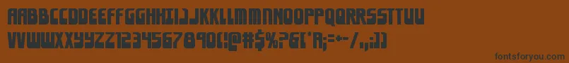 フォントEldebaran – 黒い文字が茶色の背景にあります