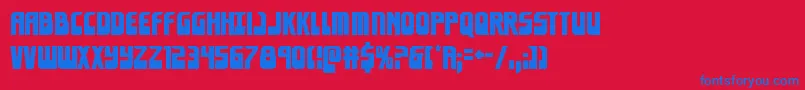 Eldebaran Font – Blue Fonts on Red Background