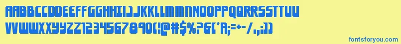 Eldebaran Font – Blue Fonts on Yellow Background