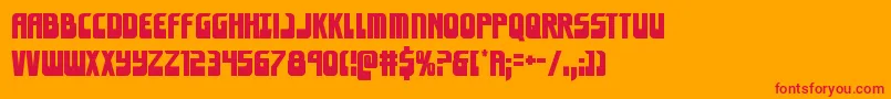 フォントEldebaran – オレンジの背景に赤い文字