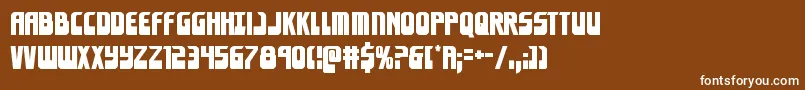 フォントEldebaran – 茶色の背景に白い文字