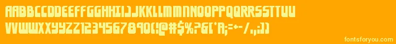 Eldebaran Font – Yellow Fonts on Orange Background