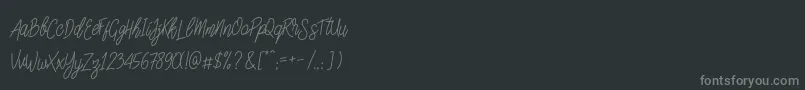 SlainteScriptDemo Font – Gray Fonts on Black Background