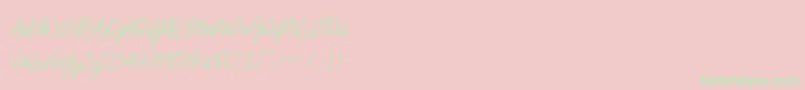 fuente SlainteScriptDemo – Fuentes Verdes Sobre Fondo Rosa