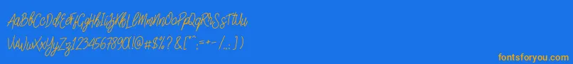 fuente SlainteScriptDemo – Fuentes Naranjas Sobre Fondo Azul