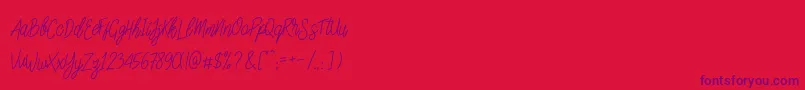 fuente SlainteScriptDemo – Fuentes Moradas Sobre Fondo Rojo