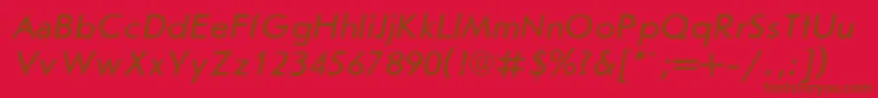 Joursan8 Font – Brown Fonts on Red Background