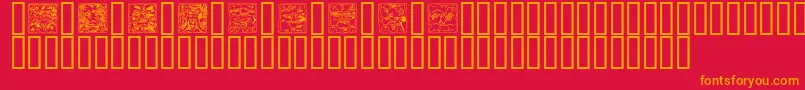 Mytho Font – Orange Fonts on Red Background