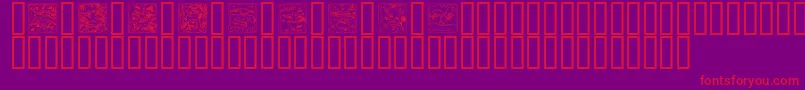 Mytho-fontti – punaiset fontit violetilla taustalla