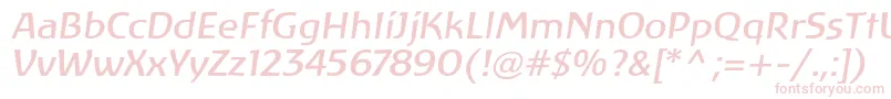 LinotypeAtlantisItalic Font – Pink Fonts on White Background