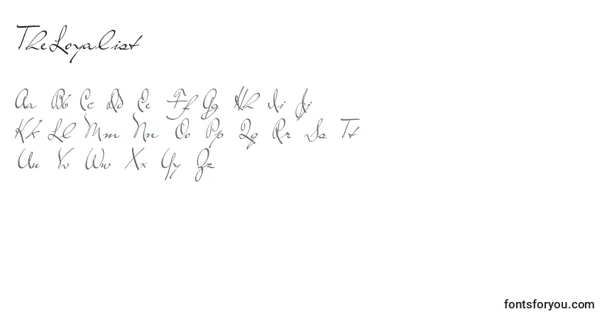 Czcionka TheLoyalist (89723) – alfabet, cyfry, specjalne znaki